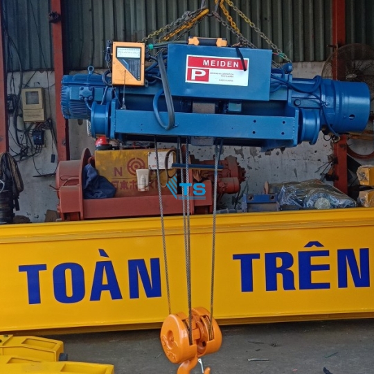 Palang cáp điện 2 tốc độ 5 tấn dầm đôi