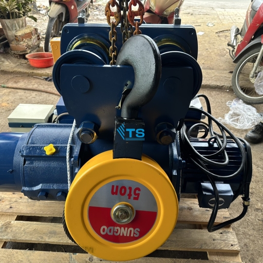 Pa lăng cáp điện SungDo 5 tấn dầm đơn